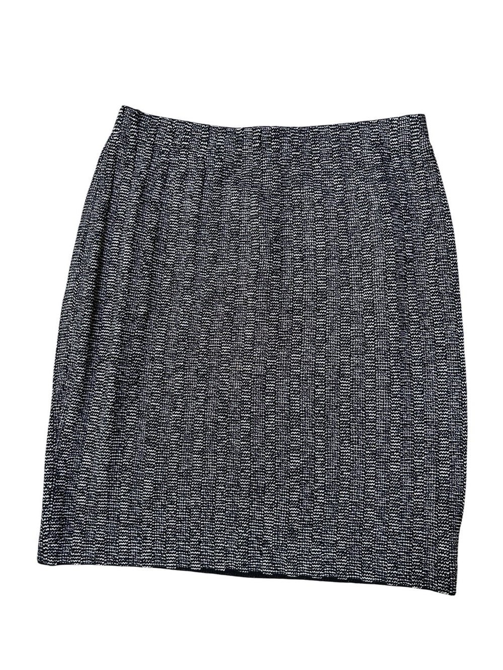 St. John Collection Textured Knit Pencil Skirt Black White Size 4